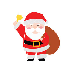 popular character santa claus on christmas day celebration with variant different pose