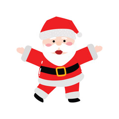 popular character santa claus on christmas day celebration with variant different pose