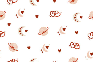 Set of Valentine's Day patterns with hearts, flowers, gifts, balloons and love inscriptions. Valentine's Day backgrounds collection

