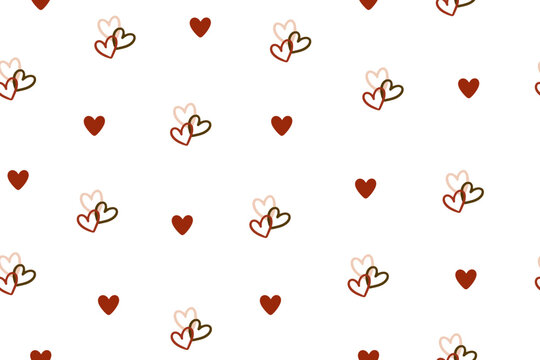 Fototapeta Set of Valentine's Day patterns with hearts, flowers, gifts, balloons and love inscriptions. Valentine's Day backgrounds collection 