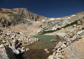 Triangle Lake in Beartooth Mountains, Montana