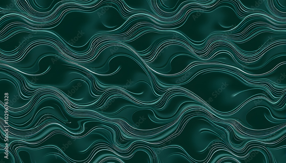 Canvas Prints wavy abstract seamless pattern and background isolated with white highlights, png