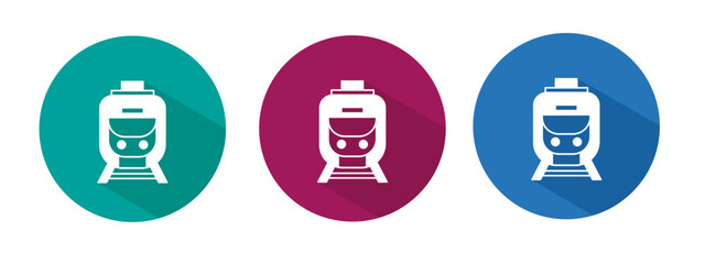 Icon for train vector illustration in flat.