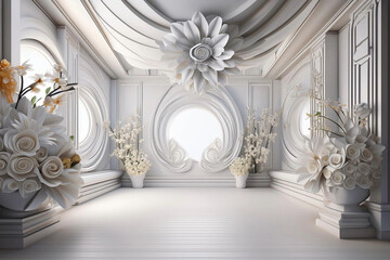 Modern design salon room