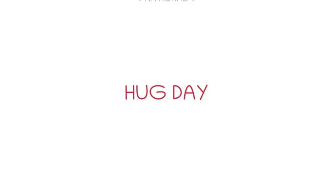 National hug day animation video, ideal for National hug day celebration