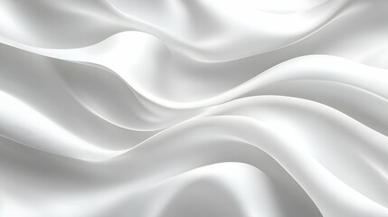 Obraz premium Flowing White Fabric Creates a Soft and Elegant Abstract Background Texture
