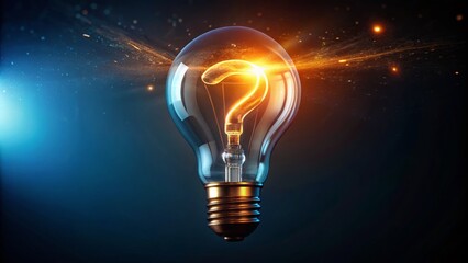 Aerial View of a Radiant Light Bulb Emitting Warmth and Mystery in the Night Sky