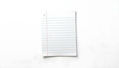 Small Notepad Page isolated with white highlights, png
