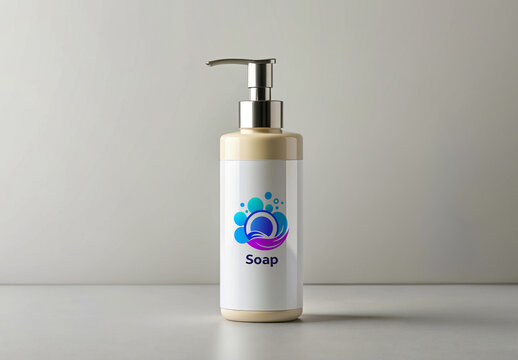 Soap Bottle Mockup Template