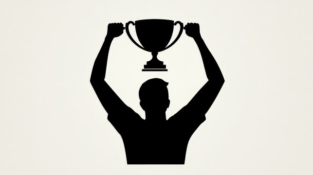 recommend clip art: Silhouette of a Person Holding a Trophy.