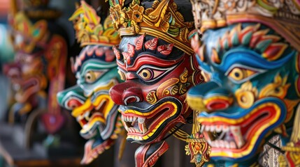Obraz premium Colorful Traditional Masks