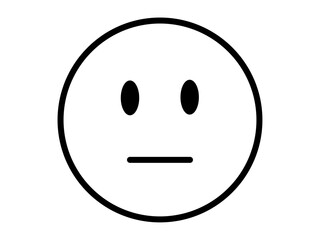 ニコちゃんマーク（真顔・無表情）