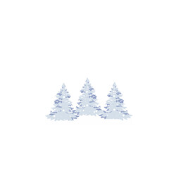 Obraz premium Winter forest illustration 