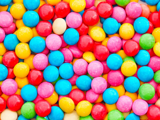 colorful candy background. top view.