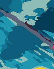 flalt abstract background with untidy waves Illustration. for poster and banner