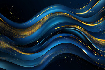 blue abstract waves background.