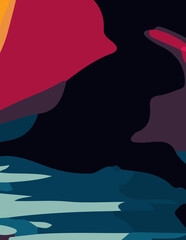 flalt abstract background with untidy waves Illustration. for poster and banner