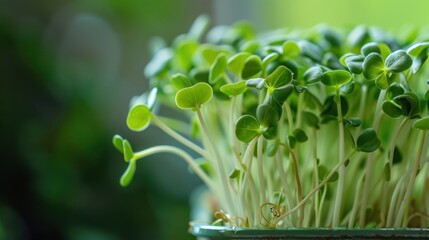 Obraz premium Close-up of Fresh Green Sprouts