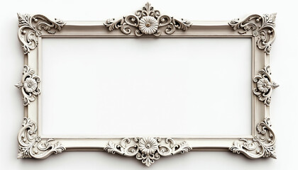 Classic frame on white background AI Generative