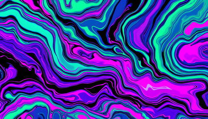 Marble seamless pattern abstract colorful neon marbled fluid background texture, wallpaper, blue, pink, green, black, violet color, artistic fashion backdrop, bright wild animal print, vivid leopard