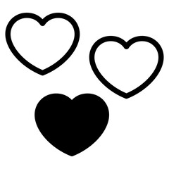 heart icons, concept of love