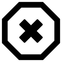 disable, cross sign icon