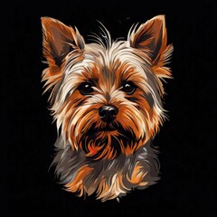 Fototapeta premium the AI Image Generator, Elegant Yorkshire Terrier