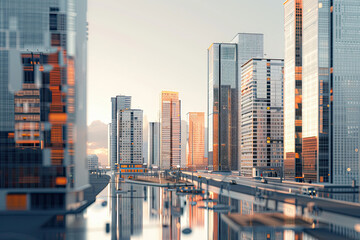 city cityscape,Modern city architecture scenery