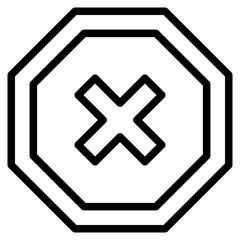 disable, cross sign icon