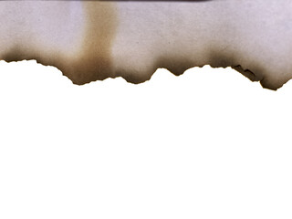 Burnt white  paper border, copy space