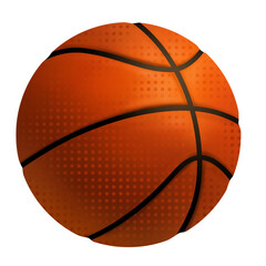 Obraz premium Basketball ball icon clipart cartoon, sports equipment, sports concept