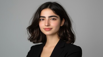 Fototapeta premium Portrait of a Confident Young Woman with Folded Arms