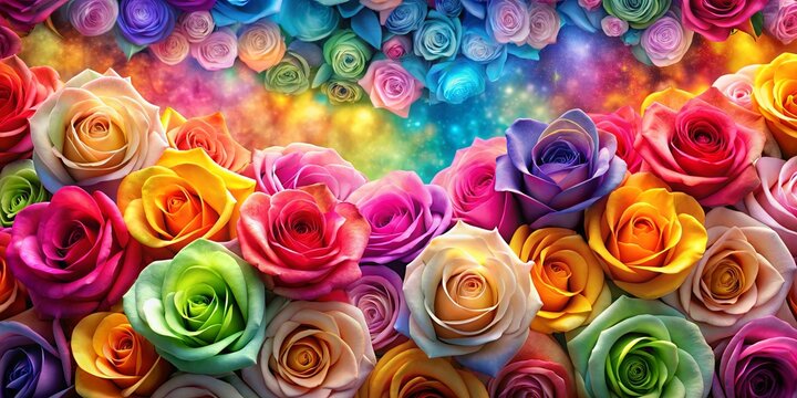 レインボーローズ」の写真素材 | 82,401件の無料イラスト画像 | Adobe
