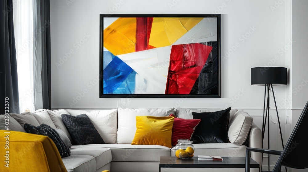 Wall mural Abstract Art in a Modern Living Room