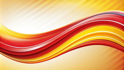 Colorful wave design with red and yellow stripes , vibrant, abstract, artistic, gradient, flowing, modern, digital