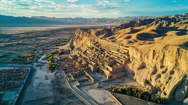Aerial View of the Ancient City of Bamyan, Afghanistan