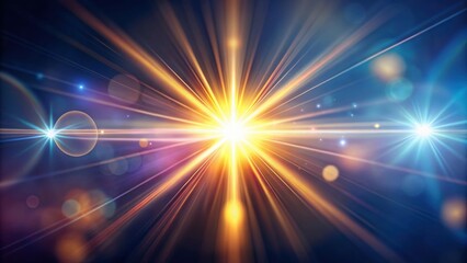 Lens flare light effect against blurred background, photography, lens flare, light effect, sunbeam, abstract, shiny