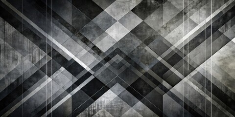 Obraz premium Modern abstract overlay texture with layers of black and gray material in grunge lines and random geometric shapes, abstract