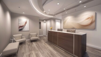 Fototapeta premium Modern Office Lobby Interior Design