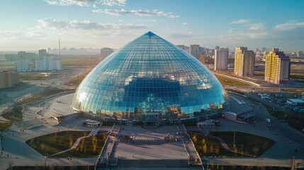 Obraz premium Modern Architectural Dome in Kazakhstan
