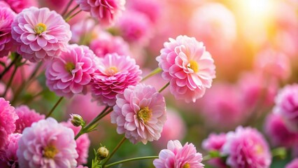 Closeup of beautiful pink flowers blooming, pink, flowers, closeup, nature, garden, petals, vibrant, colorful, spring, petals