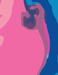 abstract background with untidy waves Illustration