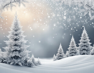 winter landscape with snow
