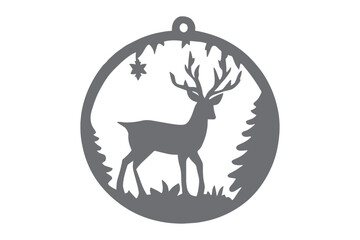 Christmas Hanging Decor vector, paper cut Christmas Hanging Decor SVG cut file