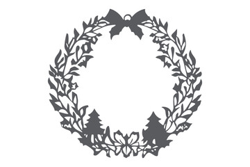 Christmas Hanging Decor vector, paper cut Christmas Hanging Decor SVG cut file