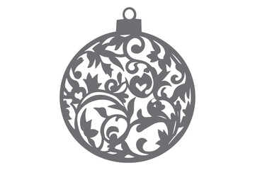 Christmas Hanging Decor vector, paper cut Christmas Hanging Decor SVG cut file