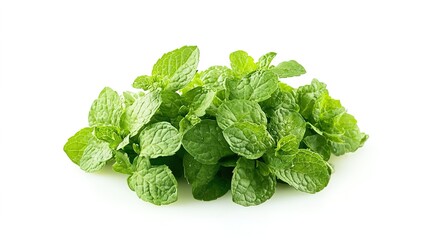 Fototapeta premium Mint leaves isolated on white background