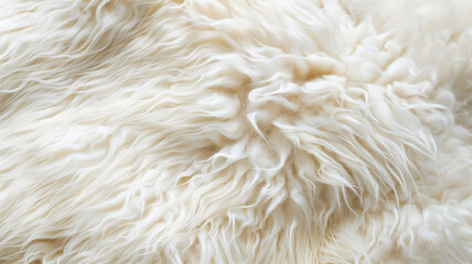 Soft Fluffy White Faux Fur Texture Background