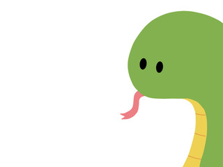 巳年シンプルな年賀状