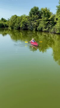 Woman in a kayak